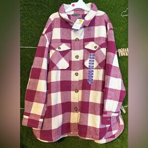 Women’s XXL Member’s Mark Plaid Shacket in the color Logan